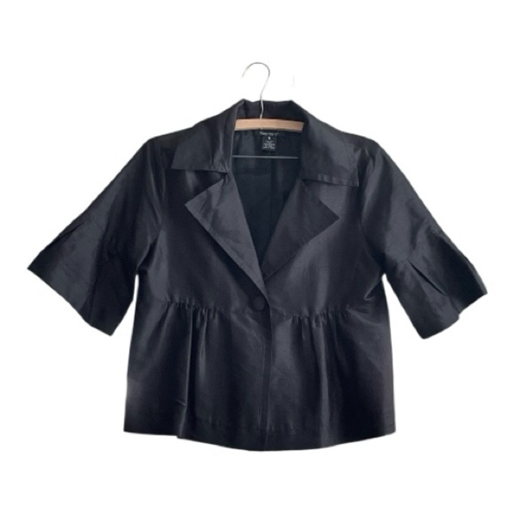 Karen Kane Black Silk Blazer